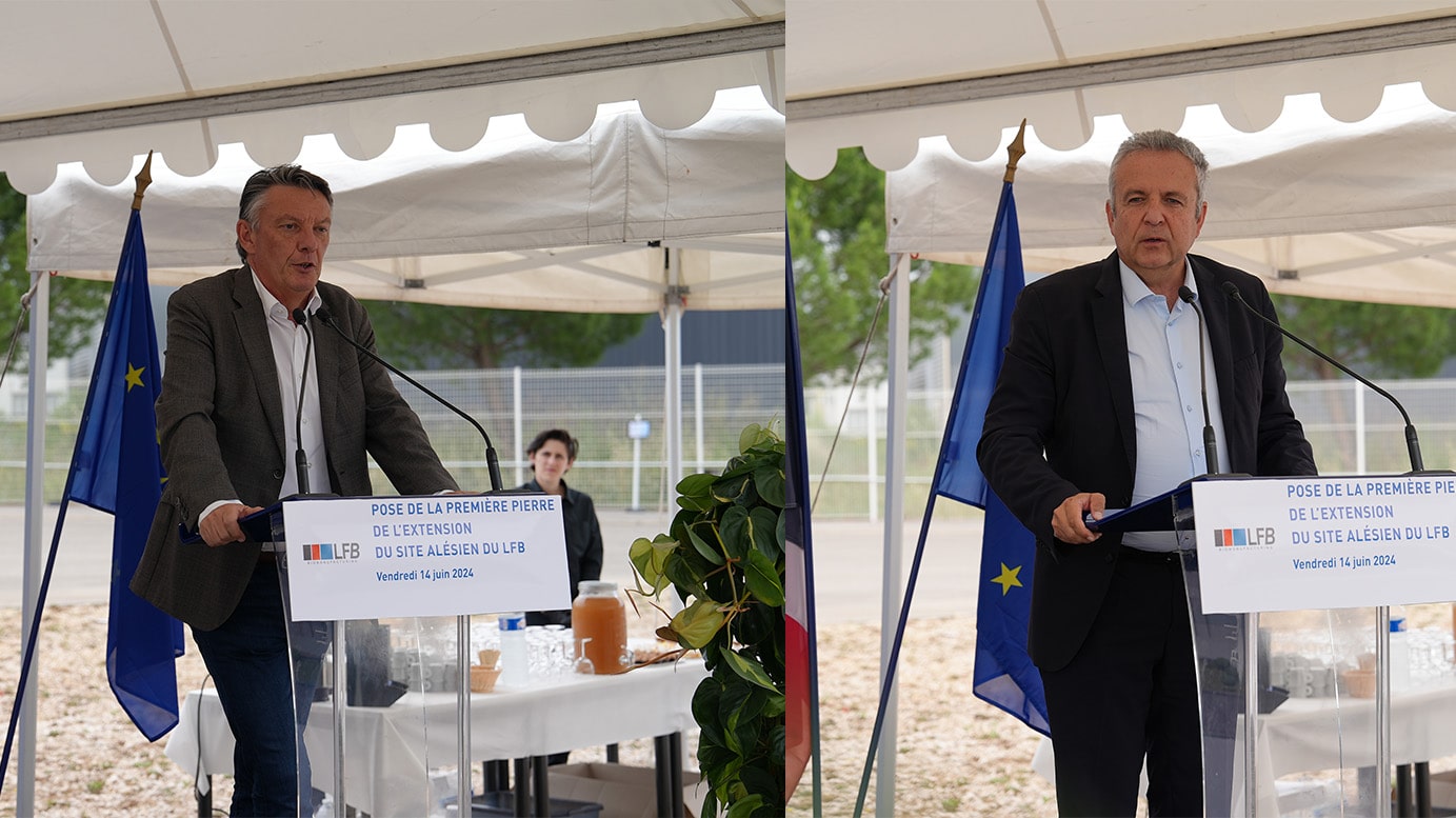 Philippe Berta, Professor an der Universität von Nîmes und ehemaliges Mitglied des französischen Parlaments, und Laurent Burgoa, Senator im Departement Gard